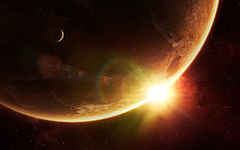 Science fiction sonnenaufgang, , Spectacular sunrise, Futuristic atmosphere HD wallpaper