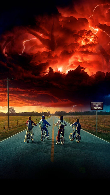 Stranger Things, TV Shows, Night mode, Poster HD phone wallpaper
