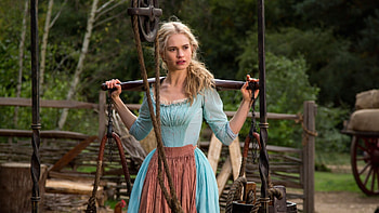Lily James, Cinderella laptop, Full HD wallpaper
