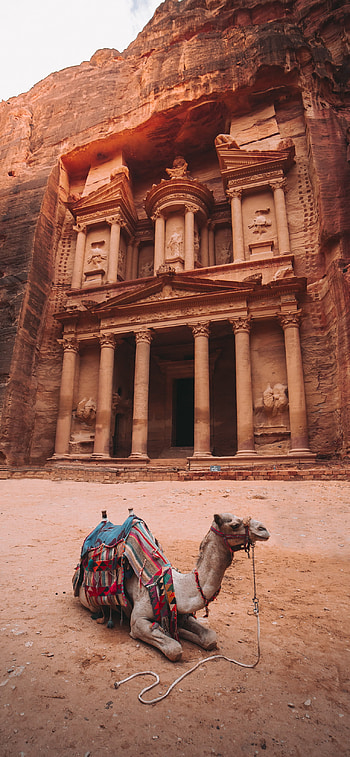 Jordan Petra Khazneh, Ancient temple, Historical , 12 Pro HD phone wallpaper