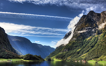 Landscape, Rivers, Mountains HD wallpaper