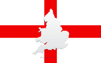 England map silhouette, Flag of England, silhouette on the flag, England, 3d England map silhouette, England flag, England 3d map HD wallpaper