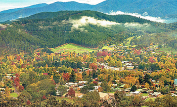 Bright-Ovens-Valley-Victoria-Australia, Valley, Mountains, countrytown, Clouds HD wallpaper