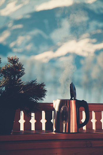 Plant, Miscellanea, Miscellaneous, Shadow, Relaxation, Rest, Steam, Teapot, Kettle HD phone wallpaper