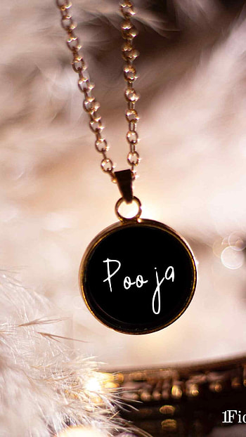 P Name, Pooja, Pink Background HD phone wallpaper