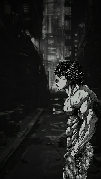 Hanma Baki, monochrome, Hanma yujiro HD phone wallpaper