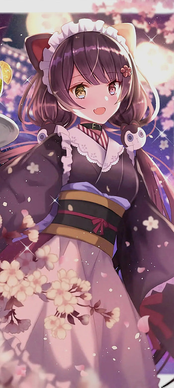 Neko girl, pink, human_body HD phone wallpaper