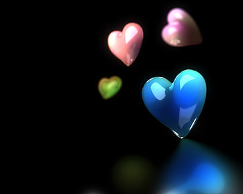 3D Heart, black, abstract, 3d, love, heart, dark HD wallpaper
