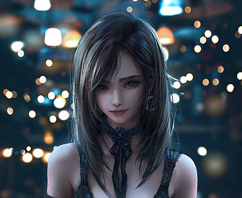 Pretty woman, fantasy, brunette, art HD wallpaper
