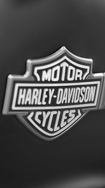 Monochrome, Harley-Davidson Logo HD phone wallpaper
