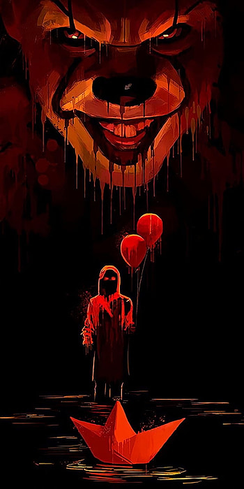 Pennywise Georgie, red, white, clown, it HD phone wallpaper