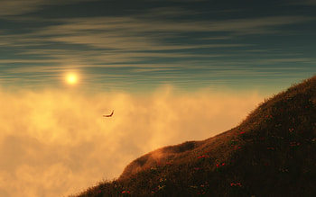 Landscape, Sunset, Clouds HD wallpaper