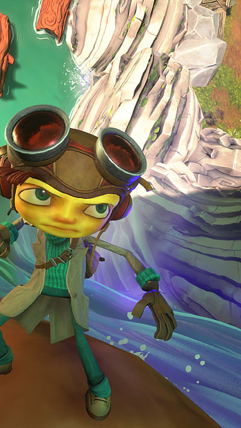 Psychonauts 2, Newsweek, Questionable area waterfalls, Game screenshot HD phone wallpaper