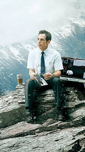 Ben Stiller, The Secret Life of Walter Mitty, Mountain movies, Movie adventure HD phone wallpaper