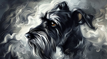 Artistic Schnauzer, Animal, dog, schnauzer, artistic HD wallpaper