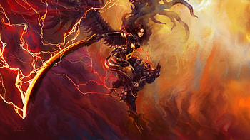 Overclocked Angel Of Destruction, artist, artwork, angel, art, digital-art, deviantart HD wallpaper