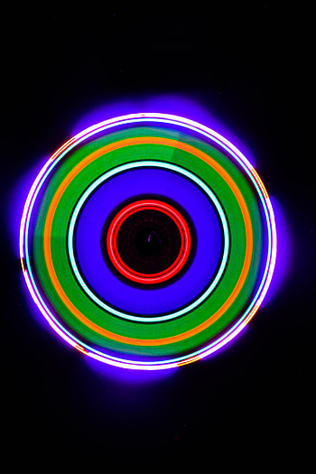 Circles, Shine, Light, Miscellanea, Miscellaneous, Multicolored, Motley, Neon, Glow HD phone wallpaper