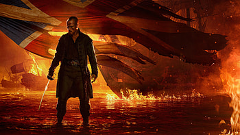 Black Sails, pirate, man, black, ship, flames, sails, water HD wallpaper