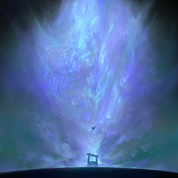 Sky, Art, Space, Cosmic, Wind, Well HD phone wallpaper