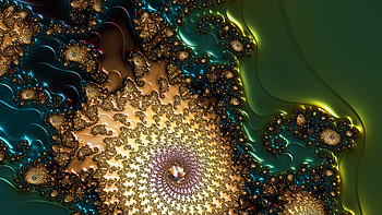 Fractal Art for your - Trippy, green, yellow, blue, psychedelic, trippy, Abstract, fractal, abstract blue, abstract green HD wallpaper