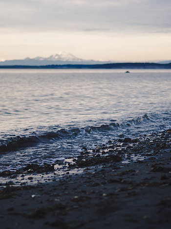 Nature, Pebble, Sea, Waves, Coast, Blur, Smooth HD phone wallpaper