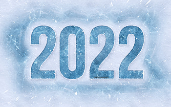 Happy New Year 2022, snow background, 2022 inscription on ice, New Year 2022, ice background, 2022 concepts, 2022 New Year HD wallpaper