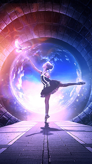 Night dances with angels, Fantasy ry, Sony Xperia compatible, Stunning visuals HD phone wallpaper