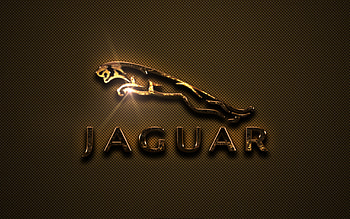 Jaguar Logo, Jaguar, Goldenes Logo, Kunstwerk HD wallpaper