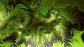 Trippy Psychedelic Fractal, green, emerald, bright, artistic, Abstract, fractal, abstract green HD wallpaper