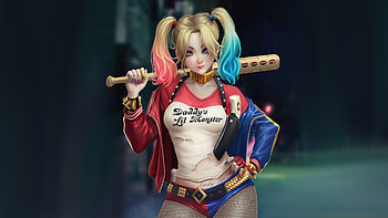 Harley Quinn Strikes Again, harley-quinn, superheroes, artwork, art, digital-art HD wallpaper