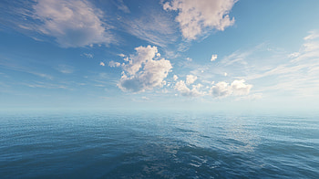Serene Ocean Horizon, Nature, Sky, Cloud HD wallpaper