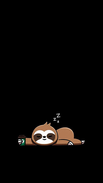 Sloth--, zz, white, black, zzzz, z, Zzz, animals, brown, ı, sloth, wall, funny HD phone wallpaper