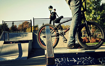 Black BMX sports, BMX bike, , Sports HD wallpaper