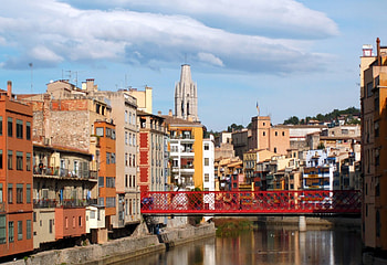 Girona Spain, river, graphy, city, bridge, sky HD wallpaper
