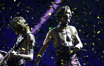 Damiano David, Music artist, Eurovision winner, Dynamic performance HD wallpaper