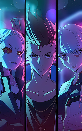 Cyberpunk: Edgerunners — Neon Trio Anime , Anime, Cyberpunk: Edgerunners HD phone wallpaper