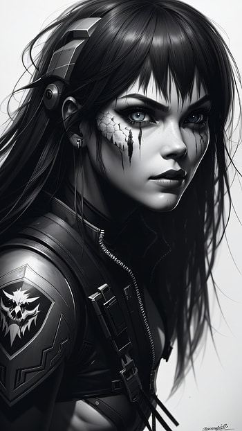 May (Rampage Squad), portrait, Black & White, fantasy, woman HD phone wallpaper