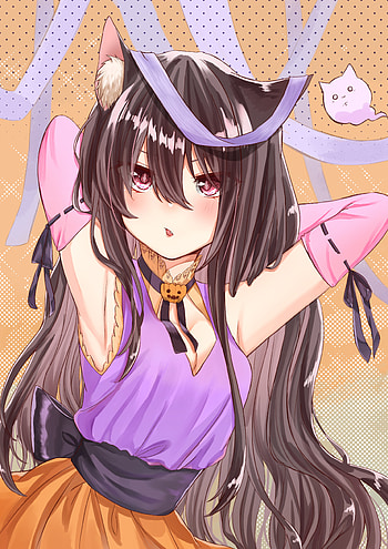 Anime, Girl, Ears, Pose, Neko HD phone wallpaper