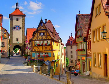 Rotenburg Germany, buildings, germany, road, sky HD wallpaper