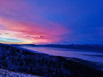 Sunset View From Col Visentin , sunset, nature, mountains, landscape HD wallpaper