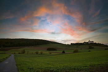 Landscape, Nature, Fields, Lock, Hills HD wallpaper