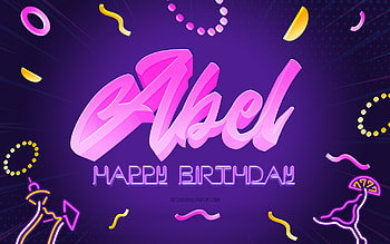 Happy Birtay Abel, , Purple Party Background, Abel, creative art, Happy Abel birtay, Abel name, Abel Birtay, Birtay Party Background HD wallpaper