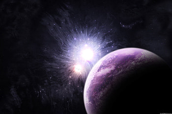 Purple planet, space, purple, astronomy, stars HD wallpaper