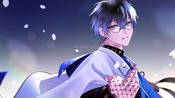 Anime Boy With Specs Wearing Blue Dress Anime Boy HD wallpaper