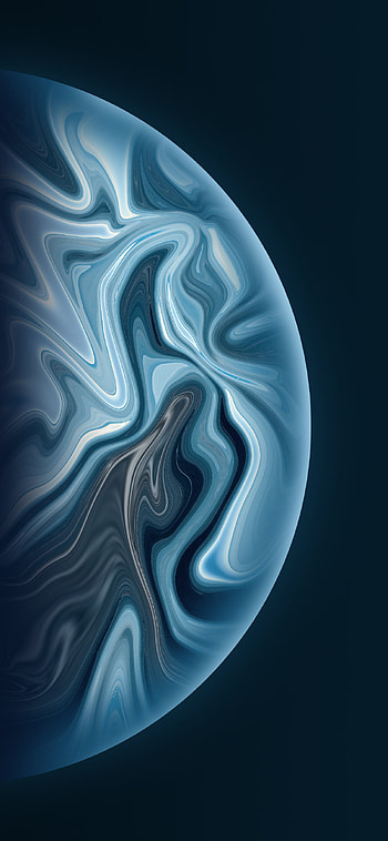 Iceblue planet, space HD phone wallpaper
