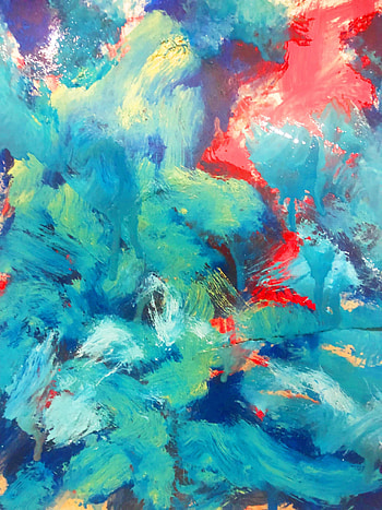 Blue themed artwork, watercolor, art HD phone wallpaper