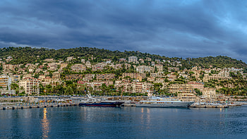Nature, Sea, City, Pier, Hills, Boat, Wharf HD wallpaper
