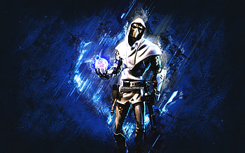Fortnite XEV Skin, Fortnite, main characters, blue stone background, XEV, Fortnite skins, XEV Skin, XEV Fortnite, Fortnite characters HD wallpaper