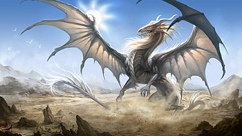 Fierce dragons, Powerful creatures, Intimidating presence, Fiery passion HD wallpaper