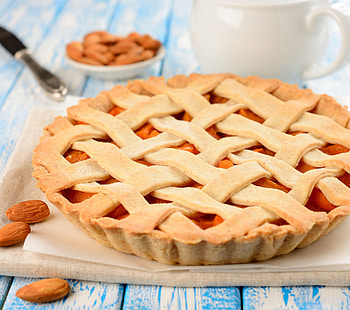 *** Peach Pie ***, pie, food, sweets, peach HD wallpaper